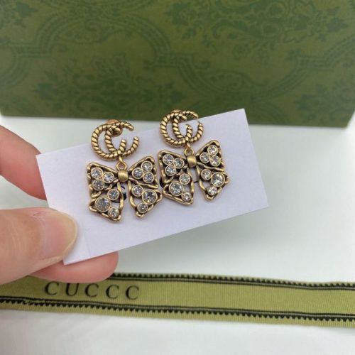 Replica Designer Gucci Retro Letter Butterfly Earrings