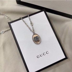 Replica Designer Gucci Retro Letter G Twist Interlocking Necklace