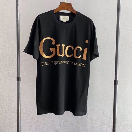 Replica Designer Gucci Short-Sleeved Cotton Round Neck T-Shirt eved Half-Sleeved Tide