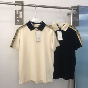 Replica Designer Gucci Simple Button Stand-Up Collar Polo Shirt