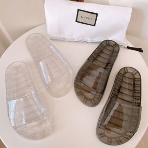 Replica Designer Gucci Simple Thick Sole Transparent Slippers