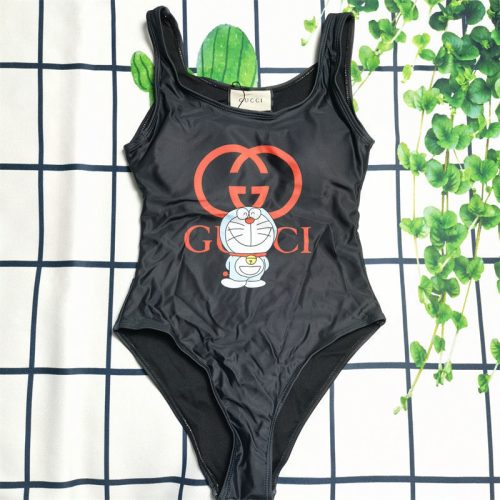 Replica Designer Gucci Sleeveless Stitching Swimsuit
