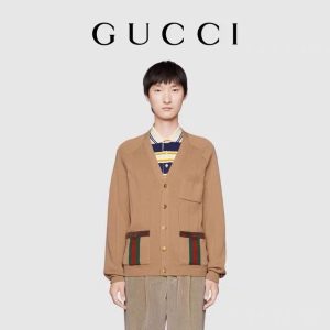 Replica Designer Gucci Stripe Knitted Cardigan