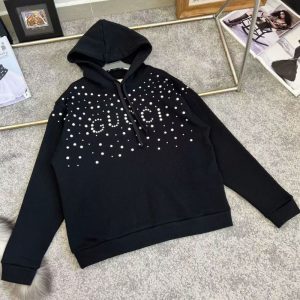 Replica Designer Gucci Studded Letter Hoodie