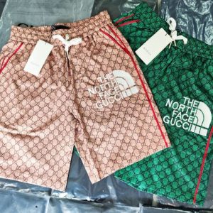 Replica Designer Gucci The North Face Embroidery Full Print Trend Loose Beach Casual Shorts