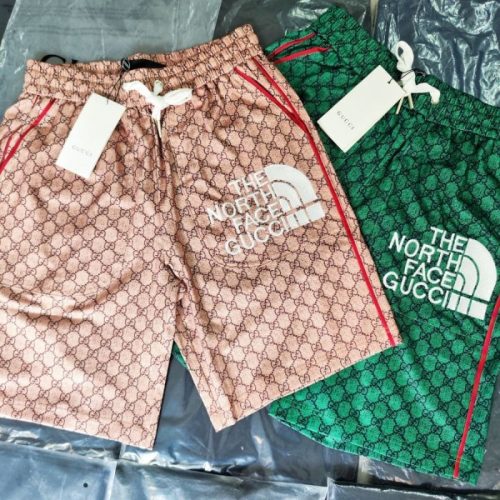 Replica Designer Gucci The North Face Embroidery Full Print Trend Loose Beach Casual Shorts