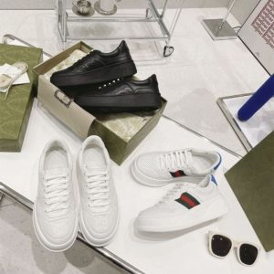Replica Designer Gucci Thick Bottom White Shoes