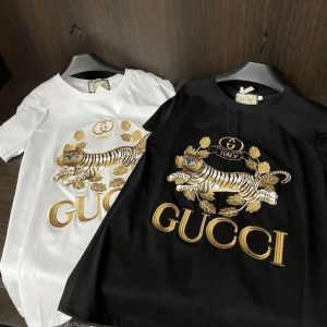 Replica Designer Gucci Tiger Short-Sleeved T-Shirt