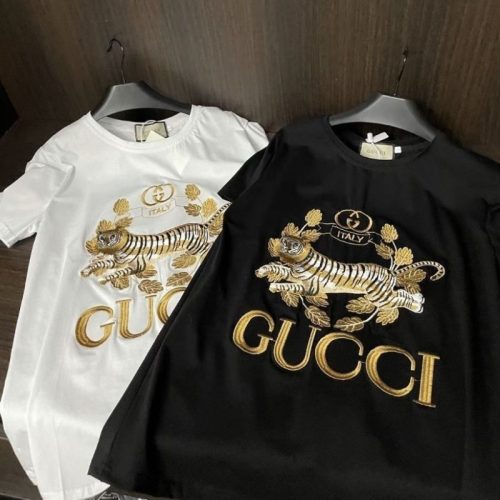 Replica Designer Gucci Tiger Short-Sleeved T-Shirt