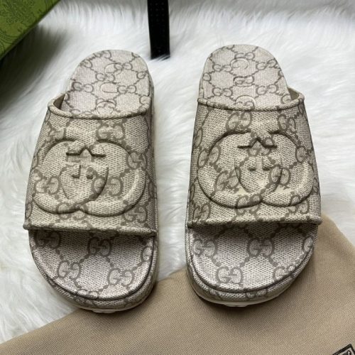 Replica Designer Gucci Vintage Alphabet Platform Slippers