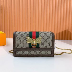Replica Designer Gucci Women Bee Bag Small Square Shoulder Messenger Chain Bag