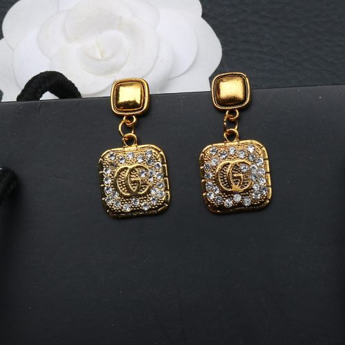 Replica Designer Gucci Women Bronze Stud Earrings