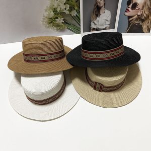 Replica Designer Gucci Women Dome Straw Fashion Big Brim Straw Sun Hat