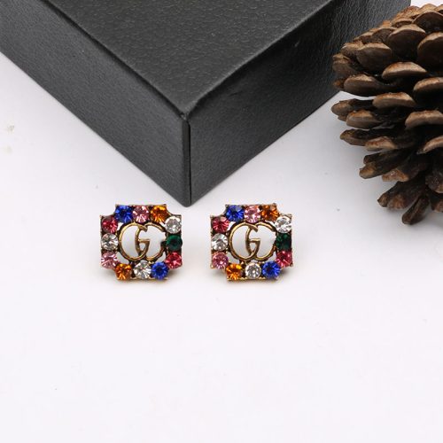 Replica Designer Gucci Women Double G Ancient Gold Earrings
