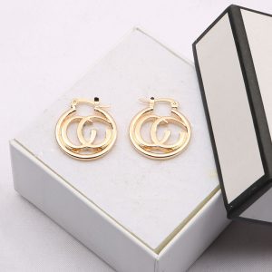 Replica Designer Gucci Women Double G Flow Earrings