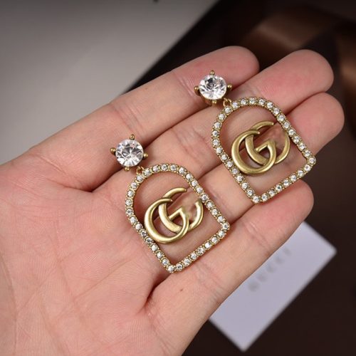 Replica Designer Gucci Women Double G Letter Earrings