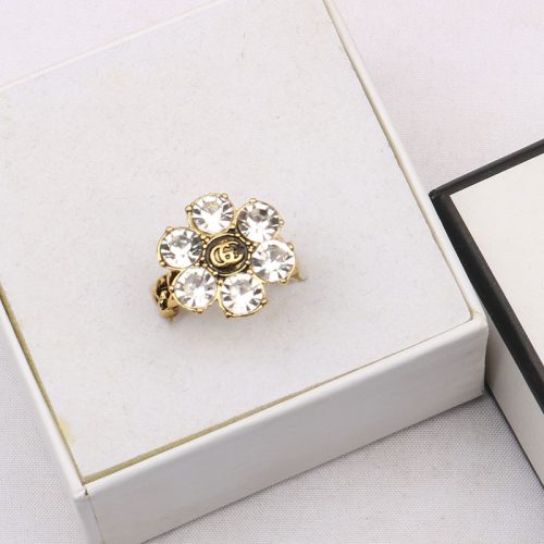 Replica Designer Gucci Women Double G Retro Personality Ring Open Ring