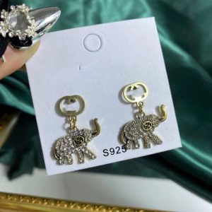 Replica Designer Gucci Women Fashion Elephant Earrings
