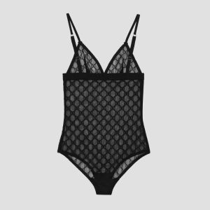 Replica Designer Gucci Women Fashion Mesh G Letter Embroidery Swimsuit