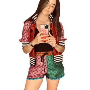 Replica Designer Gucci Women Fashion Print Two-Piece Set