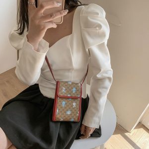 Replica Designer Gucci Women Fashion Printing Mobile Phone One-Shoulder Bag