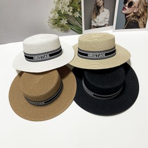 Replica Designer Gucci Women Fashion Ribbon Shade Straw Sun Protection Hat