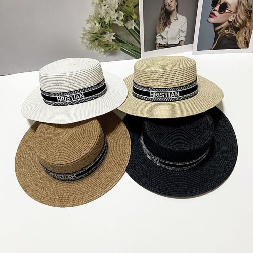 Replica Designer Gucci Women Fashion Ribbon Shade Straw Sun Protection Hat