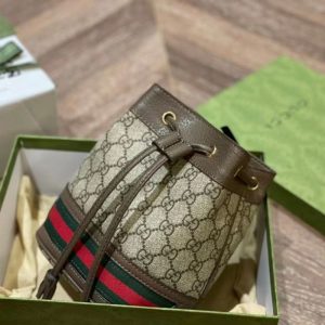 Replica Designer Gucci Women G Print Bucket Bag