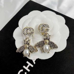 Replica Designer Gucci Women Letters Small Bee Earrings