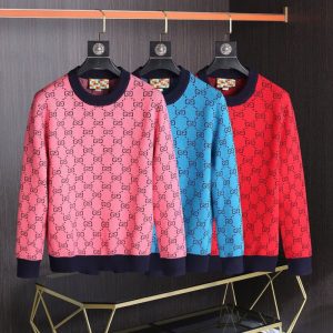 Replica Designer Gucci Women Logo Temperament Loose Sweater Knitted Top Sweater