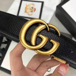 Replica Designer Gucci Women Men Business Casual Smooth Buckle Rotary Belt