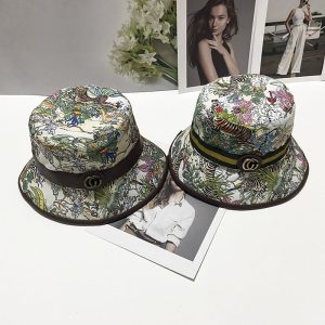 Replica Designer Gucci Women Men Hip-Hop Sunscreen Tiger Painting Fisherman Hat