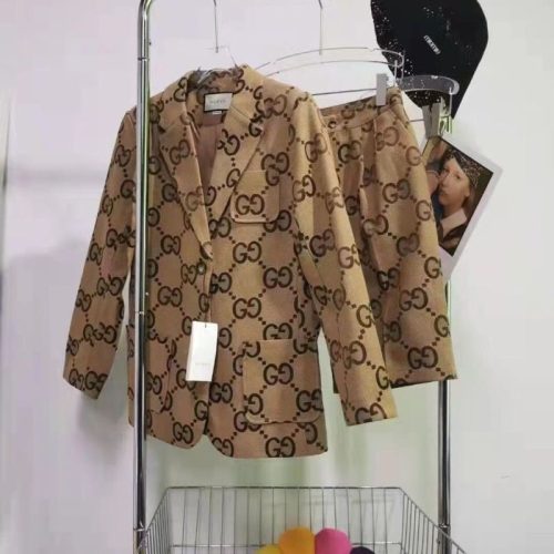 Replica Designer Gucci Women Men Letter Retro British Style Suit Jacket Shorts Two-Piece Suit