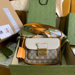 Replica Designer Gucci Women Padlock Messenger Bag