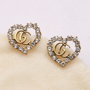 Replica Designer Gucci Women Pearls Double G Cute Love Earrings