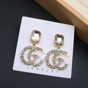 Replica Designer Gucci Women Personality Crystal Earrings