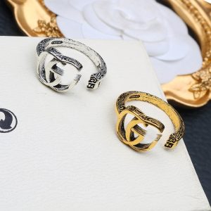 Replica Designer Gucci Women Retro Letter G Pattern Key Open Ring