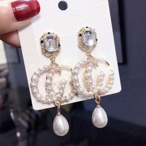 Replica Designer Gucci Women Retro Personality Letters Earrings