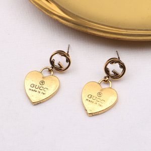 Replica Designer Gucci Women Retro Simple Fashion Love Logo Earrings