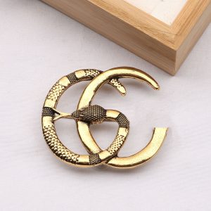 Replica Designer Gucci Women Retro Snake-Shaped Personality Elegant Temperament Brooch