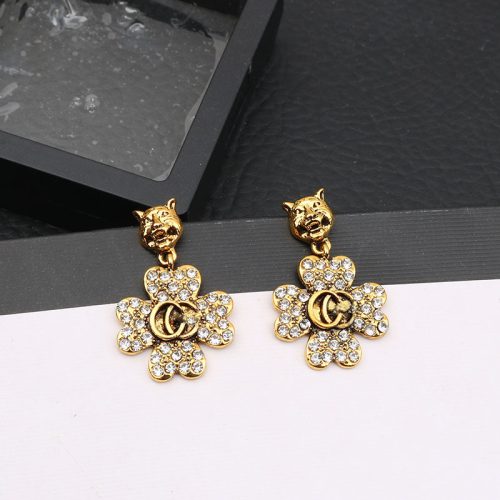 Replica Designer Gucci Women Retro Style Fashion Personality G Earrings