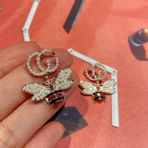 Replica Designer Gucci Women Simple Letter Simple Bee Earrings Necklace