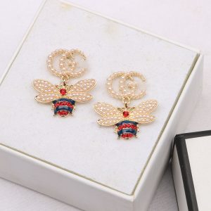 Replica Designer Gucci Women Small Bee Retro Earrings