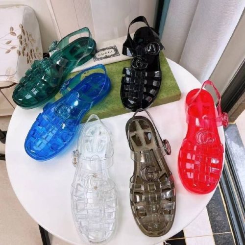 Replica Designer Gucci Women Transparent Non-Slip Sandals