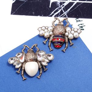 Replica Designer Gucci Women Vintage Pearl Cute Bee Brooch