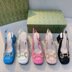 Replica Designer Gucci WomenHorsebit Thick Heel Square RetroBuckle Sandals