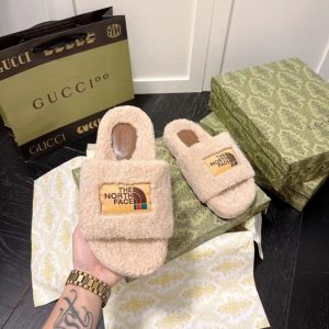 Replica Designer Gucci Wool Thick Bottom Slippers