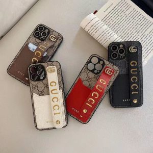 Replica Designer Gucci Wrist Strap Apple Mobile Phone Case
