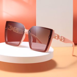 Replica Designer Hermes Fashion Square Frame Anti-Ultraviolet Sunglasses