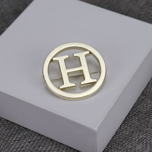Replica Designer Hermes H Letter Hollow Brooch
